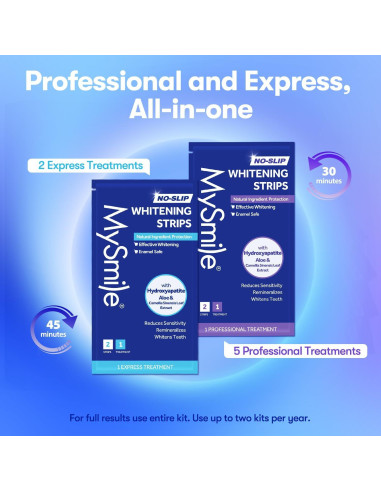 Tiras Blanqueadoras MySmile para Dientes Sensibles - 7 Días