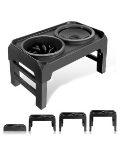 Cuencos Elevados para Perros SCHITEC, Comedero Lento Ajustable 4 Alturas