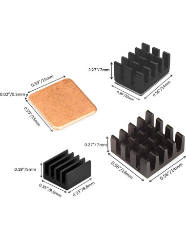 Kit Ventilador y Disipador Easycargo para Raspberry Pi 4B