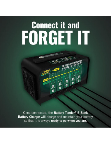 Cargador Multibanco Battery Tender 5 Baterías 12V/6V 4AMP