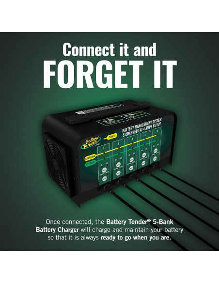 Cargador Multibanco Battery Tender 5 Baterías 12V/6V 4AMP Cargador Multibanco Battery Tender 5 Baterías 12V/6V 4AMP