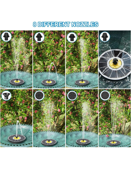 Fuente Solar Yzert para Baño de Aves 3.5W con 7 Boquillas Fuente Solar Yzert para Baño de Aves 3.5W con 7 Boquillas