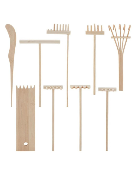 Kit de Herramientas de Rastrillo de Jardín Zen WEBEEDY - 9 Estilos Kit de Herramientas de Rastrillo de Jardín Zen WEBEEDY - 9 Estilos