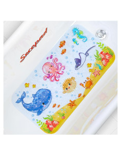 Alfombrilla de baño antideslizante Secopad Pulpo Rosa 70x38 cm