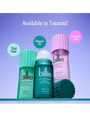 Gel Desodorante AHA Billie 24h Sin Aluminio Rosa de Marea 48g