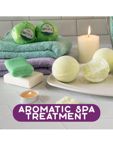 Set de 6 Bombas de Baño Eucalipto Menta Purple Canyon