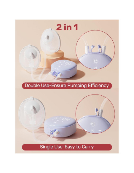 Bomba de Pecho Portátil NCVI Sin Manos 5oz Ajustable Bomba de Pecho Portátil NCVI Sin Manos 5oz Ajustable