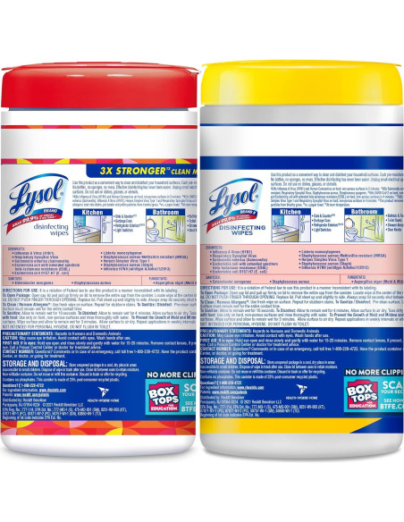 Toallitas desinfectantes Lysol 320 unidades, 4 paquetes Toallitas desinfectantes Lysol 320 unidades, 4 paquetes