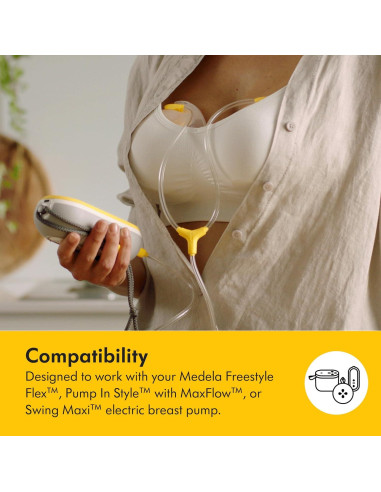 Copas de Recolección Manos Libres Medela - 2 Unidades, Compatibles con Extractores