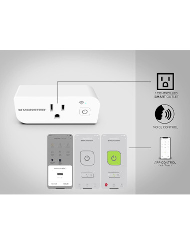 Enchufe Inteligente Monster MSPLUG WiFi Control por Voz