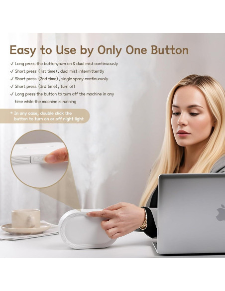 Humidificador Ultrasonido Deevepanda 500ml con Batería Recargable Humidificador Ultrasonido Deevepanda 500ml con Batería Recargable