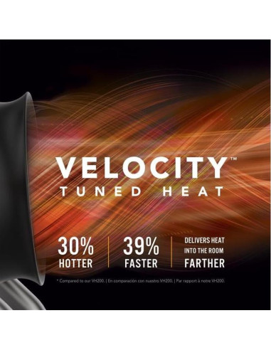 Calentador de Espacio Vornado Velocity HD 2024, 2.73kg, Negro