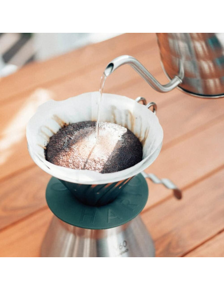 Dripper de Café Hario V60 Outdoor Metal Plata 02 Dripper de Café Hario V60 Outdoor Metal Plata 02