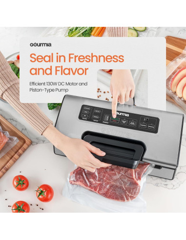 Máquina Selladora al Vacío Gourmia GVS1415 15 L/min Acero Inoxidable