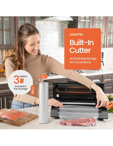 Máquina Selladora al Vacío Gourmia GVS1415 15 L/min Acero Inoxidable