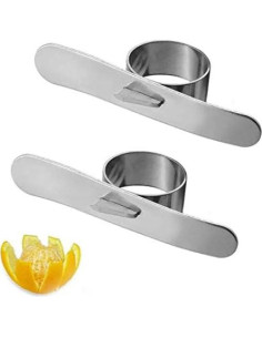 Paquete de 2 peladores de naranja DNHCLL de acero inoxidable 2