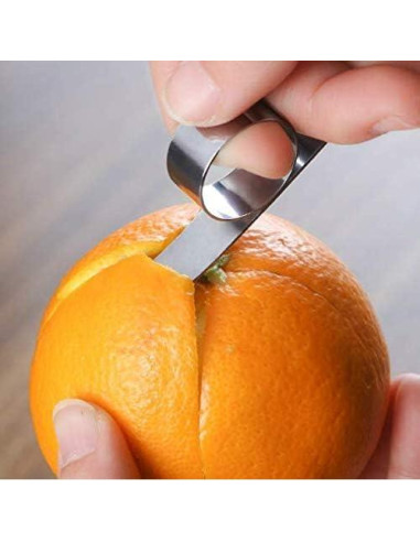 Paquete de 2 peladores de naranja DNHCLL de acero inoxidable