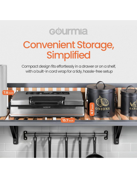 Máquina Selladora al Vacío Gourmia GVS1415 15 L/min Acero Inoxidable Máquina Selladora al Vacío Gourmia GVS1415 15 L/min Acero Inoxidable