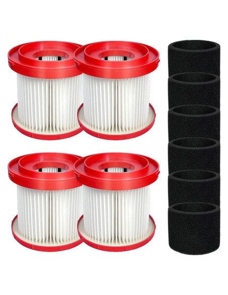 Filtros de Aspiradora ANBOO Paquete de 4 y 6 Esponjas Filtros de Aspiradora ANBOO Paquete de 4 y 6 Esponjas
