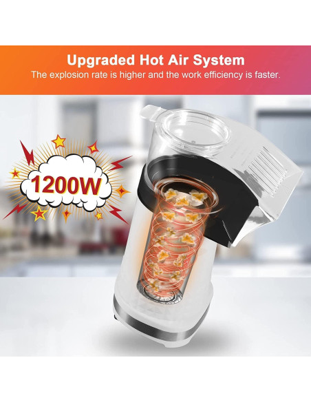 Máquina de Palomitas 1200W Sin Aceite Mini BPA ETL Máquina de Palomitas 1200W Sin Aceite Mini BPA ETL