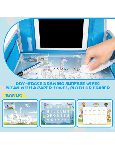 Bandeja de Viaje para Niños MENZOKE Plegable con Soporte para Tableta Bandeja de Viaje para Niños MENZOKE Plegable con Soporte para Tableta