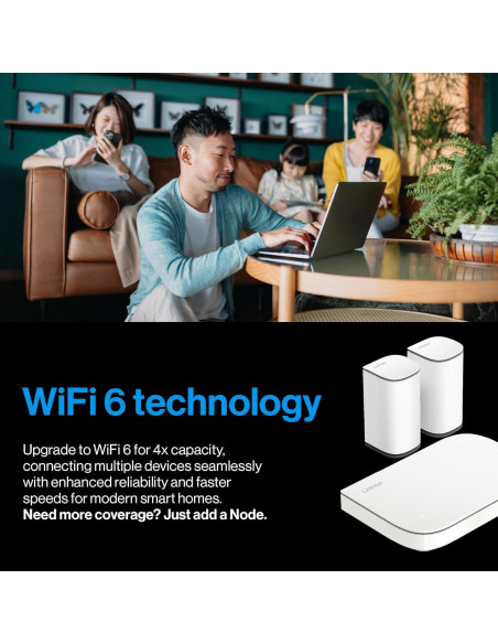 Sistema WiFi 6 Malla Linksys Velop Micro 3Pk | 465 m | 3 Gbps Sistema WiFi 6 Malla Linksys Velop Micro 3Pk | 465 m | 3 Gbps