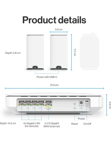 Sistema WiFi 6 Malla Linksys Velop Micro 3Pk | 465 m | 3 Gbps