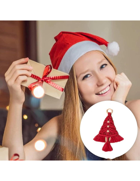 Kit de Macramé Árbol de Navidad DIY Panmall 3 Piezas Kit de Macramé Árbol de Navidad DIY Panmall 3 Piezas
