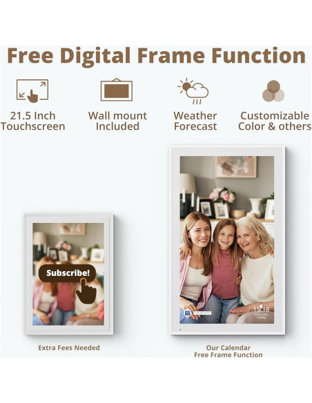 Calendario Digital Dragon Touch 21.5" FHD Táctil Inteligente Calendario Digital Dragon Touch 21.5" FHD Táctil Inteligente