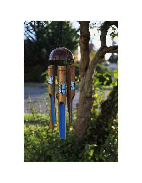 Campana de Viento Cohasset 96.5 cm Bambú Mariposa Azul Campana de Viento Cohasset 96.5 cm Bambú Mariposa Azul