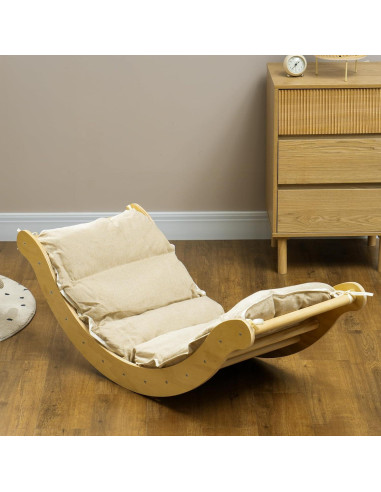 Conjunto de Escalada Montessori Qaba Pikler 4 en 1 Madera 168cm