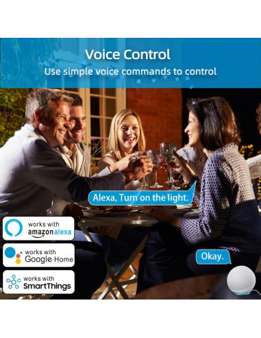 Enchufe Inteligente YNF WiFi Control Remoto Alexa Google 4P