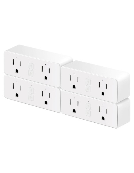 Enchufe Inteligente Doble JUNLIT 4 Tomas WiFi Control Voz Enchufe Inteligente Doble JUNLIT 4 Tomas WiFi Control Voz