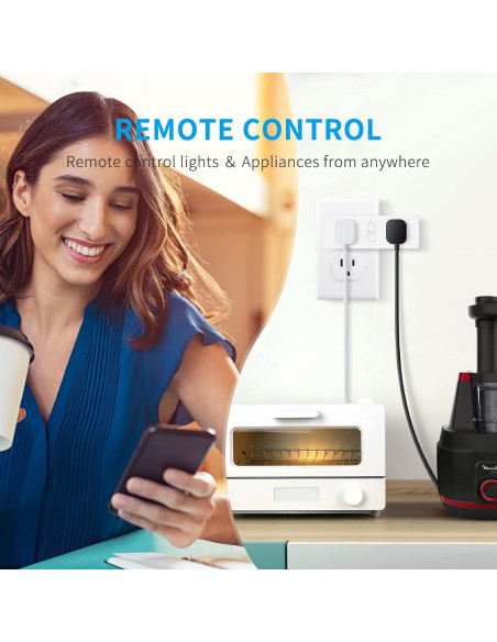 Enchufe Inteligente Doble JUNLIT 4 Tomas WiFi Control Voz Enchufe Inteligente Doble JUNLIT 4 Tomas WiFi Control Voz