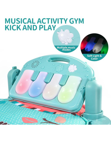 Gimnasio de Actividades para Bebés TEMI - Alfombra Musical 90x60cm