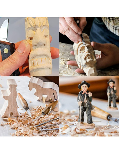 Bloques de Madera sin Terminar WURONXIN 4 Piezas 4x5.08 cm