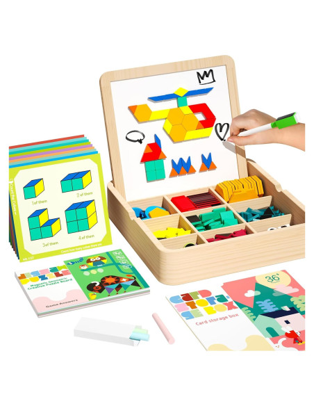 Juego de Bloques Magnéticos de Madera Edutree 248 Piezas Juego de Bloques Magnéticos de Madera Edutree 248 Piezas