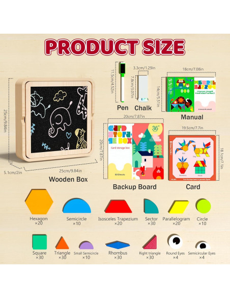 Juego de Bloques Magnéticos de Madera Edutree 248 Piezas Juego de Bloques Magnéticos de Madera Edutree 248 Piezas