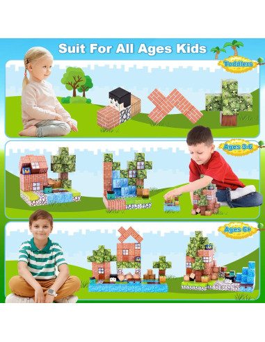 Set de Bloques Magnéticos Ludmila 118PCS - Juguetes STEM 3D