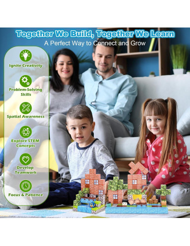 Set de Bloques Magnéticos Ludmila 118PCS - Juguetes STEM 3D
