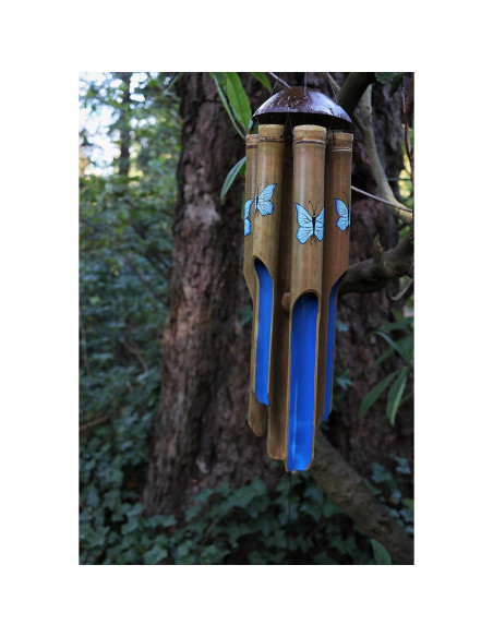 Campana de Viento Cohasset 96.5 cm Bambú Mariposa Azul Campana de Viento Cohasset 96.5 cm Bambú Mariposa Azul