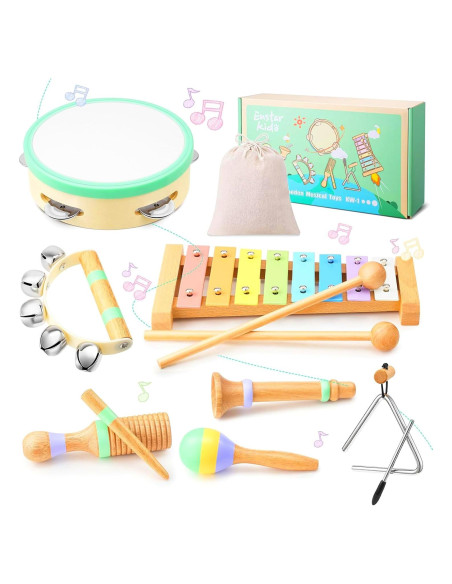 Set de Instrumentos Musicales Montessori Eastar Kido 7 Piezas Set de Instrumentos Musicales Montessori Eastar Kido 7 Piezas