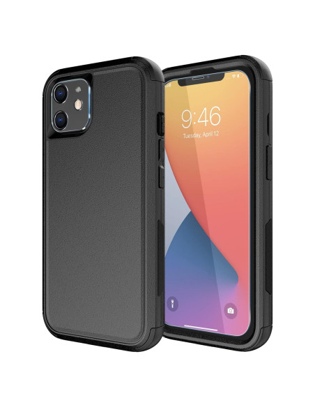 Funda Diverbox para iPhone 11 Protección 3 en 1 Negra Funda Diverbox para iPhone 11 Protección 3 en 1 Negra