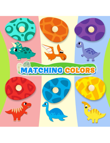 Rompecabezas de Madera Dinosaurio CHESLICR 15x10 cm Juguete Educativo