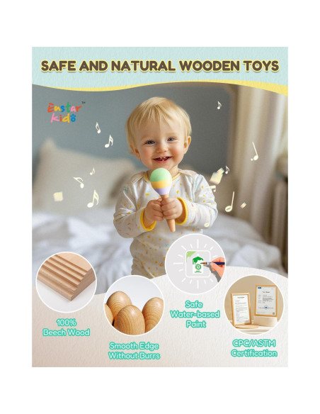 Set de Instrumentos Musicales Montessori Eastar Kido 7 Piezas Set de Instrumentos Musicales Montessori Eastar Kido 7 Piezas