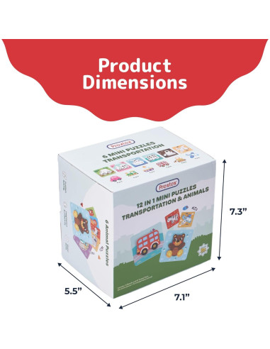 Set de Rompecabezas Prextex de 12 Piezas para Niños