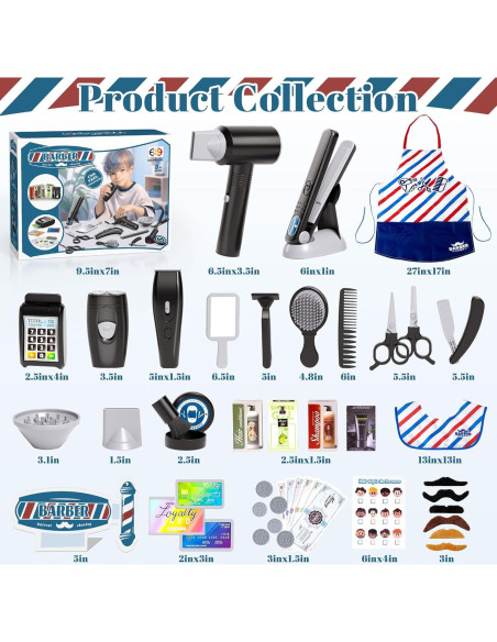 Kit de Peluquería para Niños G.C - 52 Piezas, Juguete Realista Kit de Peluquería para Niños G.C - 52 Piezas, Juguete Realista