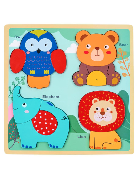 Rompecabezas de Madera Montessori Mama 4-en-1 para Niños 1-3 Años Rompecabezas de Madera Montessori Mama 4-en-1 para Niños 1-3 Años