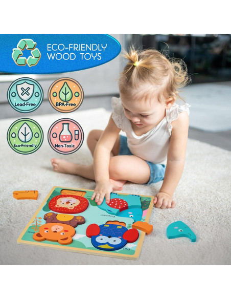 Rompecabezas de Madera Montessori Mama 4-en-1 para Niños 1-3 Años Rompecabezas de Madera Montessori Mama 4-en-1 para Niños 1-3 Años