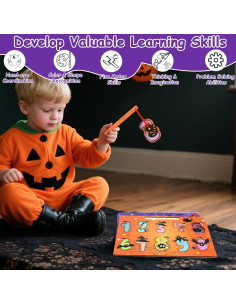 Juguetes de Rompecabezas de Madera Halloween ERTIUANIO 2 Pcs 2